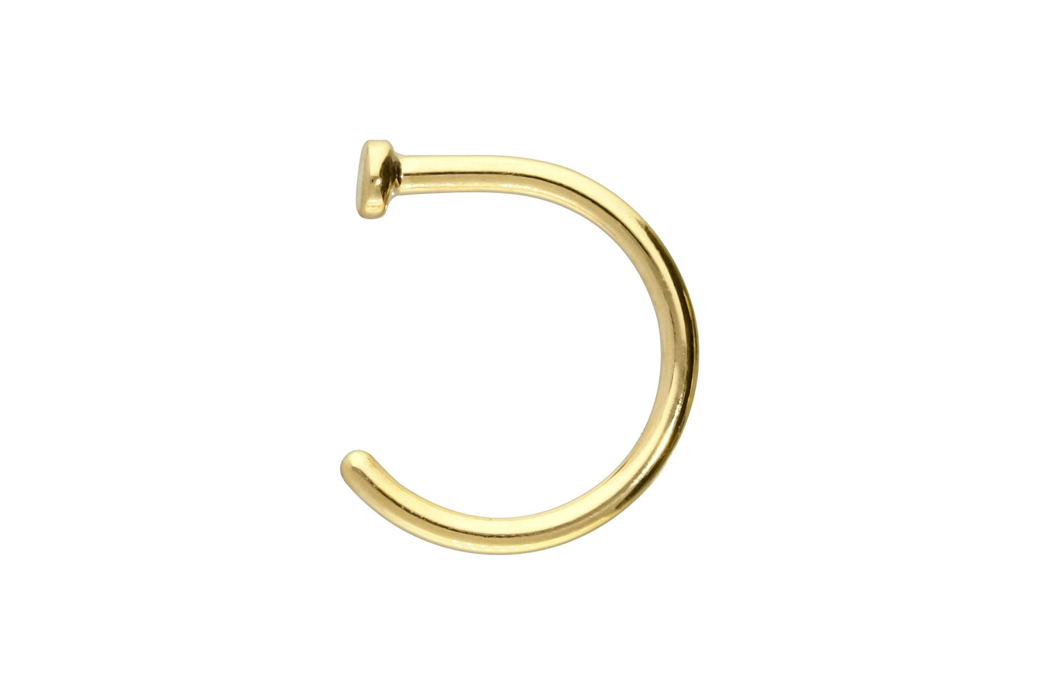 14/18 Karat Gold Nasenring offen PLATTE
